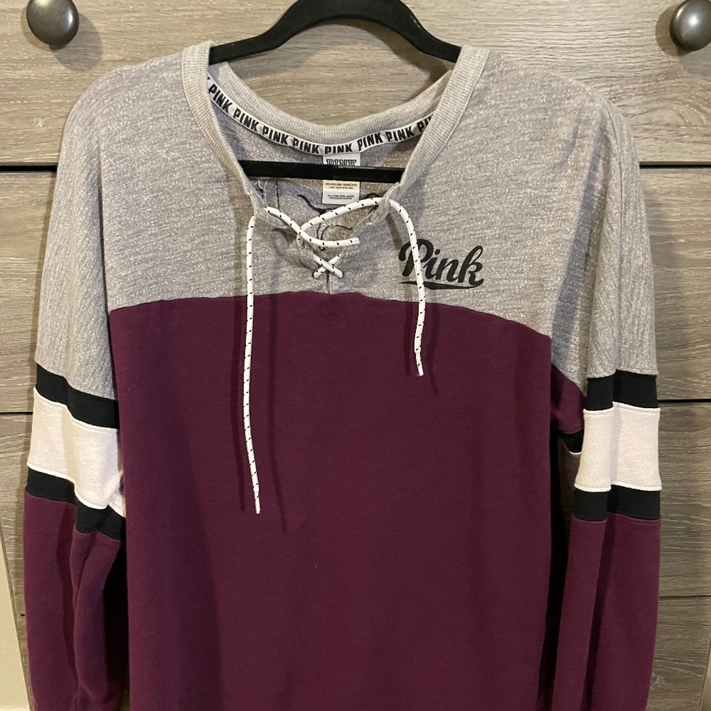 PINK Maroon Longsleeve